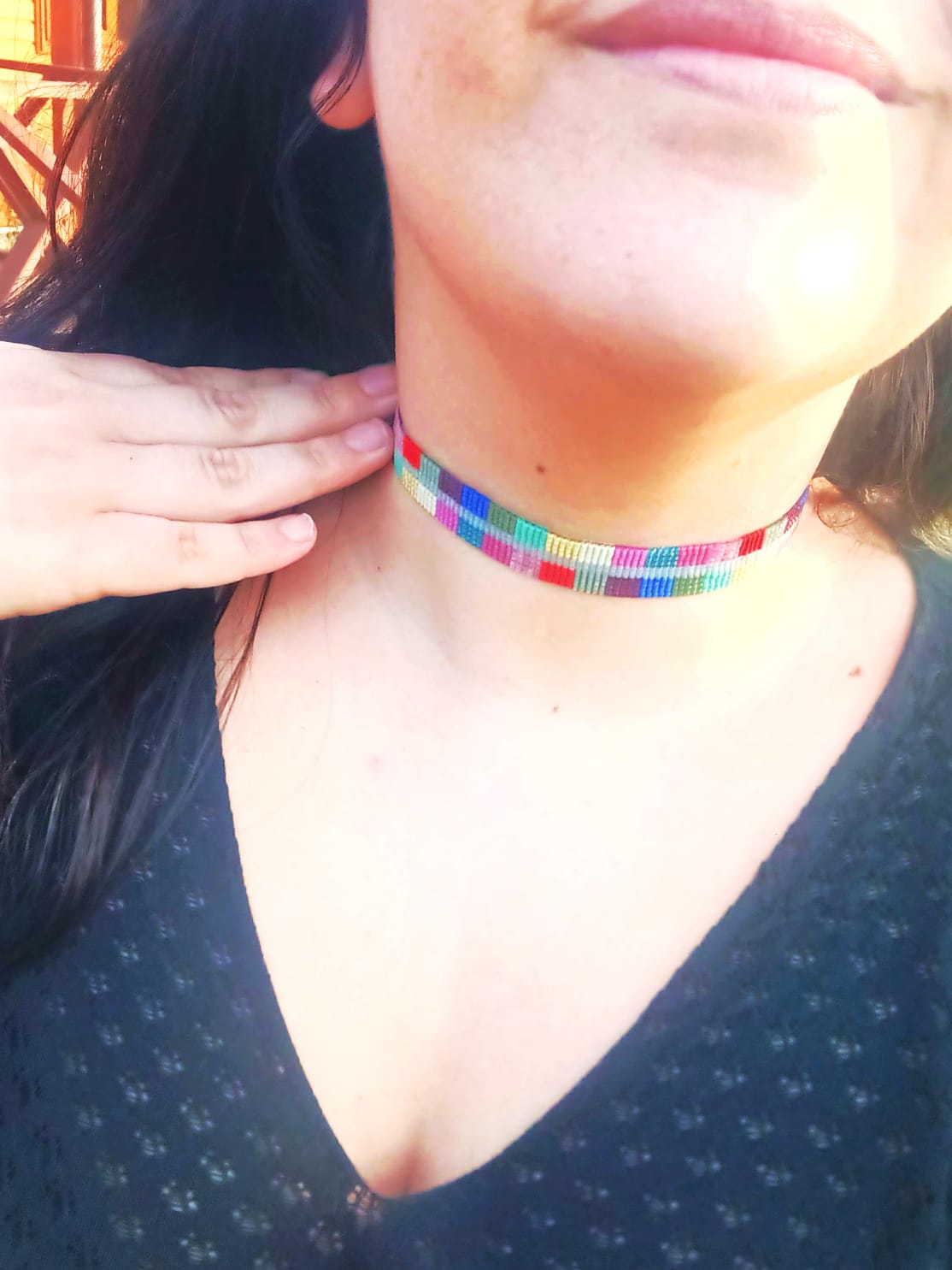 Collar en Telar - Estilo Choker - Imagen 2