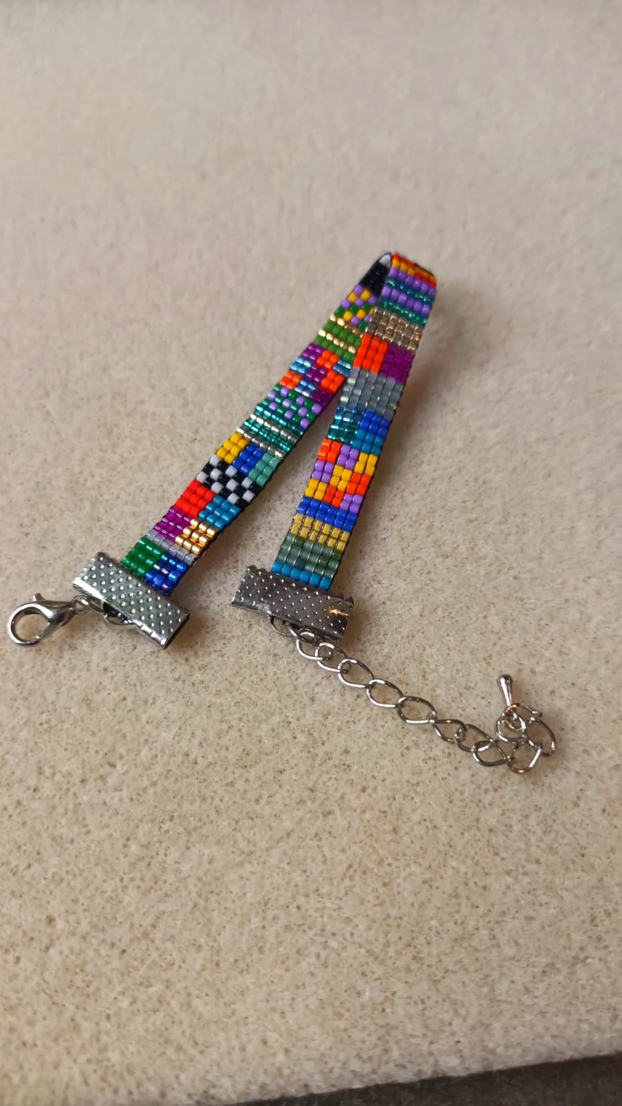 Pulsera angosta en telar - Imagen 2