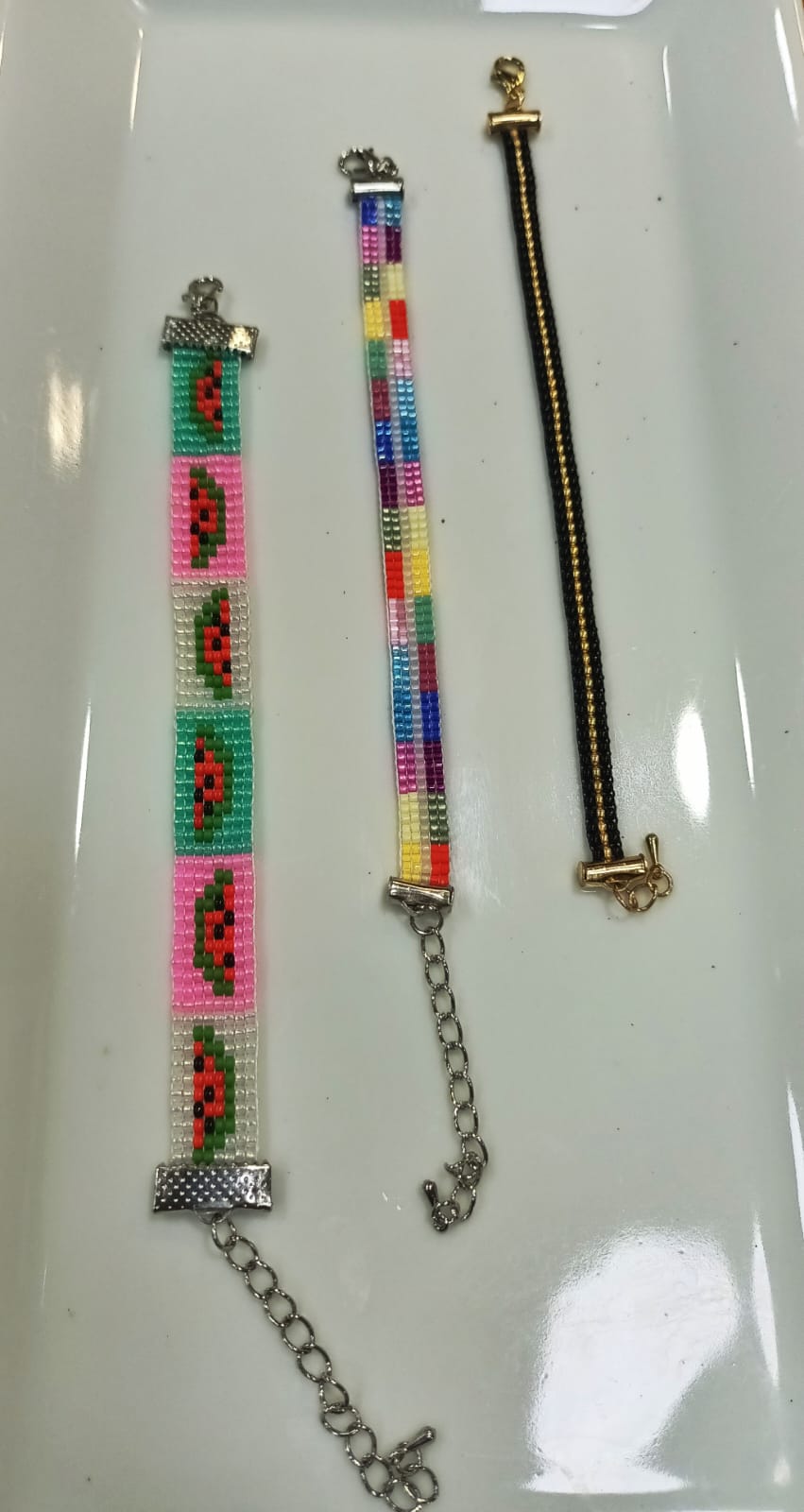 Pulsera angosta en telar - Imagen 4